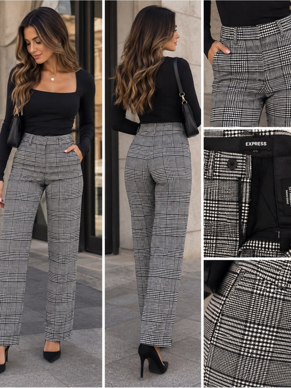 Express Super High Rise Editor Editor straight crop pants Women's 2R